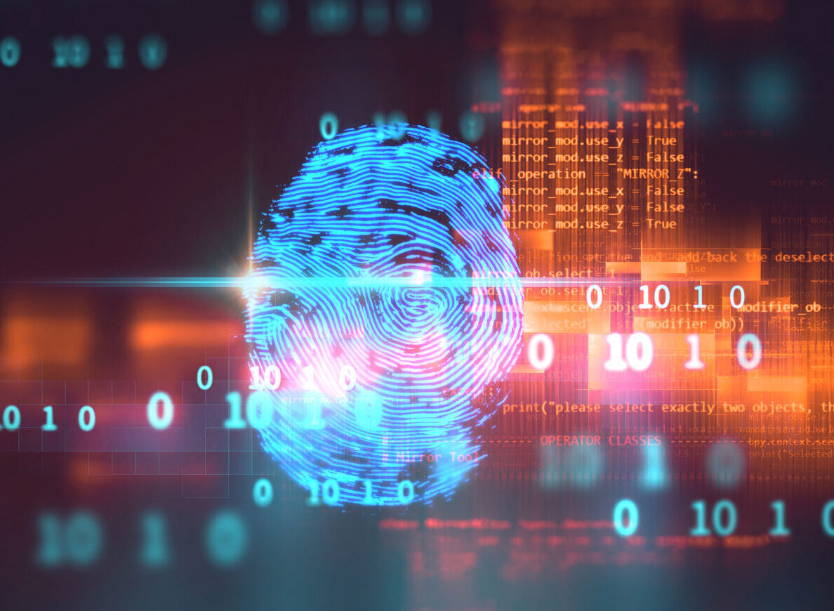 Fingerprint biometric graphic